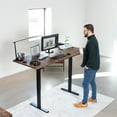 thumbnail image 4 of VIVO Electric 71” x 30” Stand Up Desk Workstation, Vintage Brown Top, Black Frame, 4 of 8
