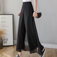 thumbnail image 4 of RKZDSR Pantalon Grand Long Décontracté Mode Femme Couleur Unie, 4 of 6