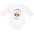 thumbnail image 3 of Inktastic Sugar Skull Blue Boys or Girls Long Sleeve Baby Bodysuit, 3 of 5