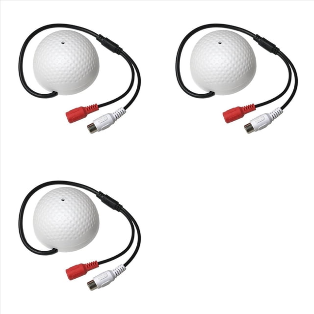 3X Monitoreo de Audio MIC Micrófono de Captación de Sonido para Vigilancia CCTV Cámara IP de Seguridad Preamplificador Incorporado Voz con Cable