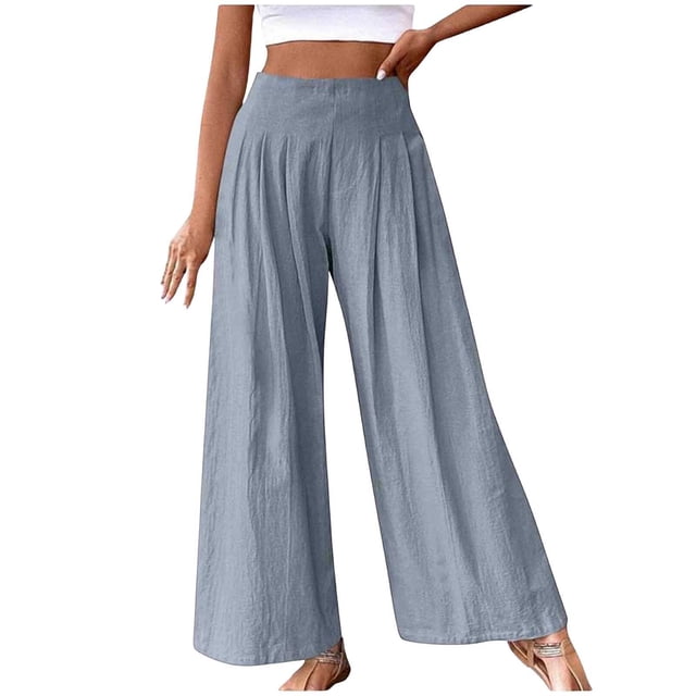 WILLBEST Pantalones Casuales para Mujer: Pantalones Holgados con Cremallera de Color Liso para Uso Diario y Relajación, elegantes y Cómodos con Detalle de Presión Lateral. Chica