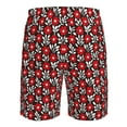 thumbnail image 6 of Kll Red Floral Men'S Casual Summer Beach Shorts Hawaiian Shorts With Pockets-3x-Large, 6 of 9