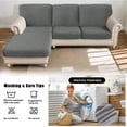 thumbnail image 3 of Sanmadrola Couch Covers Sofa Cushion Cover Slipcovers Wear-Resistant Universal Stretch Anti-Slip Sectional L Shape Sofa Covers, Chaise Lounge Sofa Slipcover, 3 of 8