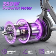 VOLTVOGUE VV-5 Adult Folding Electric Scooter, 350W Motor 19MPH, 15 Miles Range, 8.5 Solid Tire Commuter E Scooter with APP