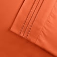 thumbnail image 2 of Solid 3-Line Embroidery Wrinkle-Free Microfiber Sheet Set by Blue Nile Mills, Twin XL, Rust, 2 of 2