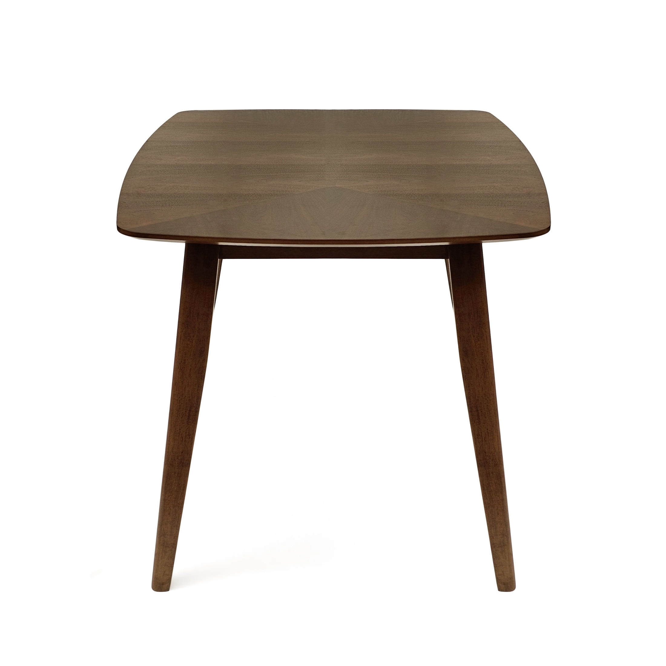 Darien Rectangular Dining Table in Walnut Finish with Rubber Wood Construction