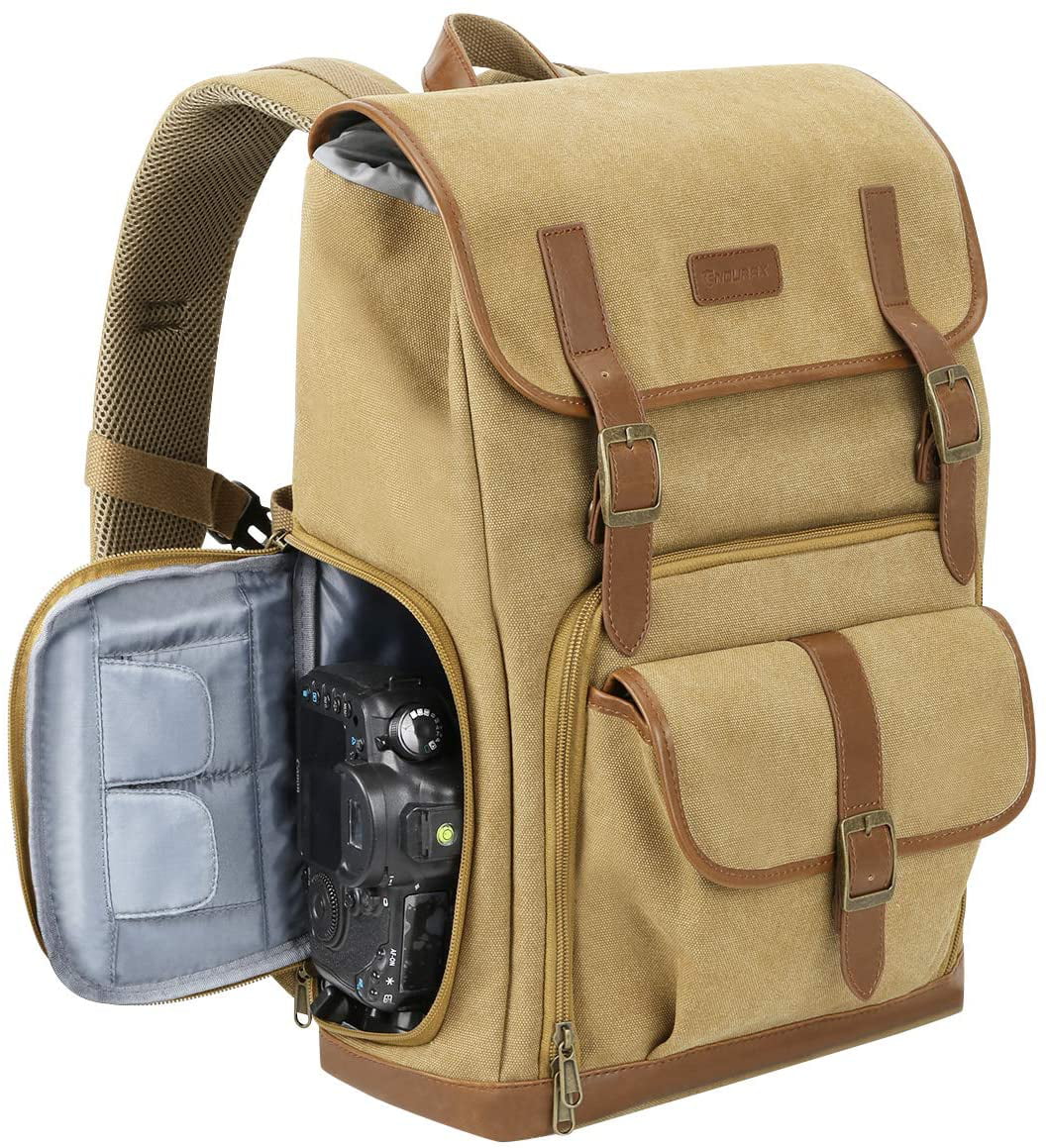 travel backpack with camera compartment