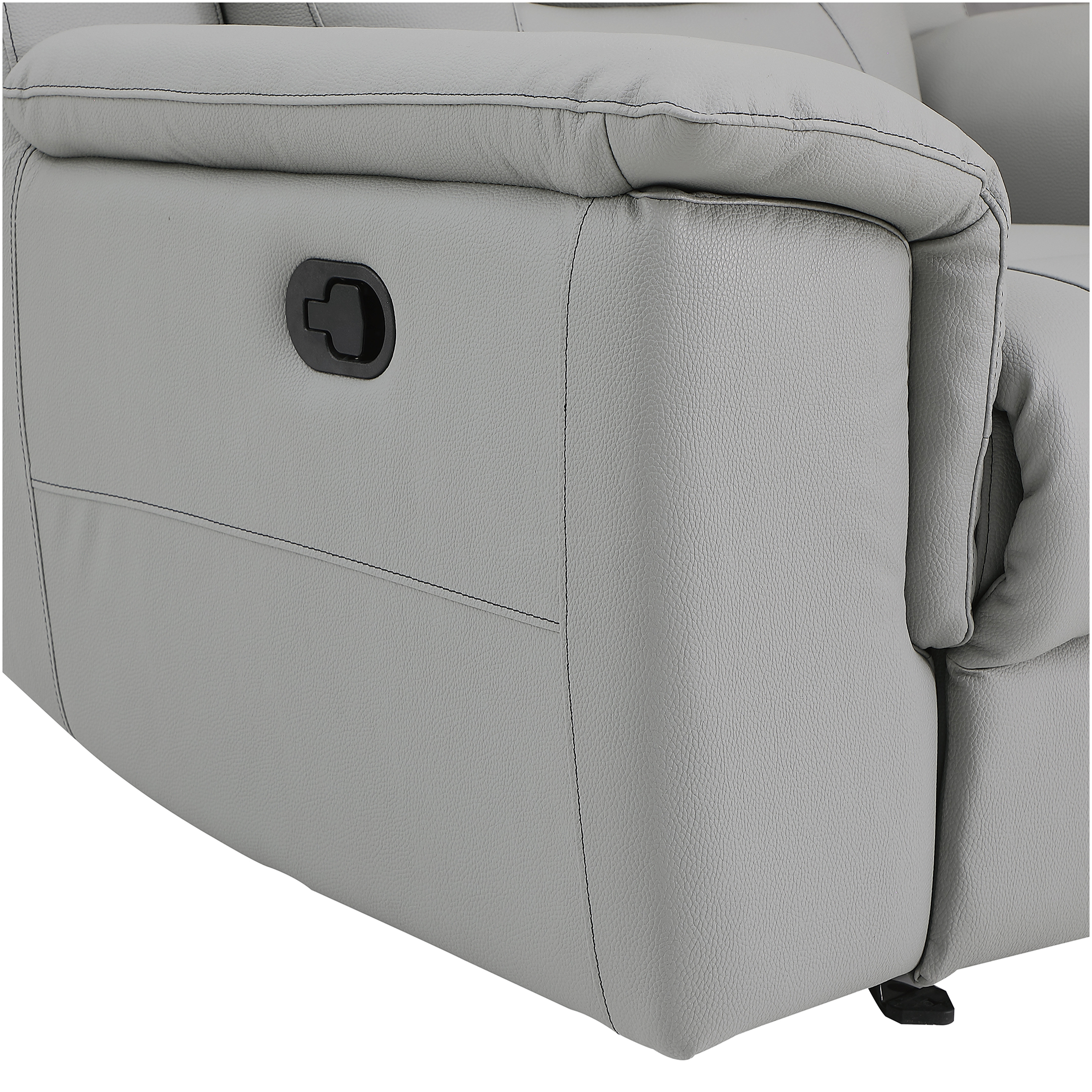 JERFIT Modern Recliner Chair Leather Reclining Chair with Lumbar Support, Air Upholstered Fabric, Gray