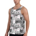 thumbnail image 2 of Easygdp Cats Group Men's Tank Top, Sleeveless Muscle T Shirts, Breathable, Quick-Dry, Loose for Gym, Running, Fitness - 3X-Large, 2 of 9