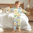 thumbnail image 6 of Dailycode Cotton Pajama Set Snug Fit Long Sleeve Top and Pants for 18M-8Y Cartoon Animals Frogs, 6 of 7