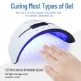 LKE Nail Dryer USB Nail Lamp 36W UV Light for Gel Nails 3Timers & Auto