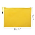 thumbnail image 2 of Uxcell A5 Document Pocket Storage Pouch Waterproof Zipper File Bags, Yellow 5 Pack, 2 of 6
