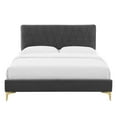 thumbnail image 6 of Modway Phillipa Performance Velvet Full Platform Bed in Charcoal, 6 of 9