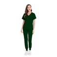 thumbnail image 1 of Traje quirúrgico de cuello dividido para mujer, ropa de mano con cepillo elástico para hospital, ropa de trabajo de enfermera de manga corta con estampado, 1 of 6