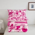 thumbnail image 5 of Catabedysis Camo Camping Full Size Comforter Sets For Girls,Wildlife Camper Pattern Bedding Comforter Set,Pink White,Pink Reversible,3 Pieces,1 Comforter and 2 Pillowcases, 5 of 7