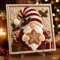 thumbnail image 6 of 3D Fabric Poke Art Kit Santa Gingerbread 7.87in Christmas DIY Craft Set with Frame Stand and Poke Tool for Home Decor and Gift, 6 of 6