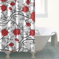 thumbnail image 4 of Pioneer Flower Floral Print Pattern Shower Curtain 84"x72" ,Bathroom Decorative Shower Curtains Set with 12 Hooks,Modern Waterproof Washable Shower Curtain, 4 of 6