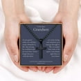 thumbnail image 5 of Turandoss Grandson Gifts Necklaces Stainless Steel Black Cross Necklace for Men Jewelry Fathers Birthday Gifts for Men Grandson Gift from Grandma, 5 of 7