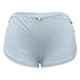 thumbnail image 5 of jiaxiM Micro Shorts for Women Low Waist Side Slit Y2k Boyshort Slim Booty Shorts Lounge Pj Bottom Cute Sleepwear, 5 of 6