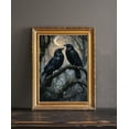 thumbnail image 3 of Raven Couple Dark Academia Cottagecore Art Print Moody Gothic Wall Art Vintage Nature Poster for Living Room Bedroom or Gallery Wall, 3 of 3