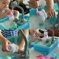 SPLASHFUN Washup Kitchen Sink Play Set with Running Water Pretend Play