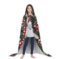 thumbnail image 3 of Honeii Autumn Forest Mushrooms Print Poncho Cape, Cloak Coat, Snuggly Hooded Wearable Blanket, Hooded Cape For Teenagers,Halloween Costumes-Large, 3 of 7