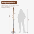 thumbnail image 4 of Wooden Coat Rack Stand, Vintage Natural Birch Wood Coat Racks Freestanding, Solid Coat Tree Stand with 14 Hooks, Classic Sturdy Coat Racks Hall Tree for Entryway, Office, 4 of 8