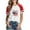 002 Multicolor, variant on Womens American Flag T Shirt 4th of July Shirts Raglan Short Sleeve Patriotic Tee Tops