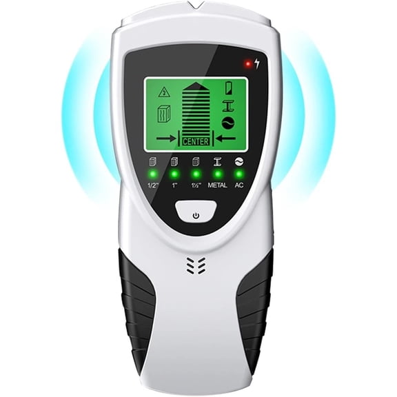Stud Finder Wall Scanner - 5 in 1 Stud Finder Tool with Smart Microprocessor Chip and HD LCD Display, Stud Finder Accurately Finds Centers and Edges of Wood AC Wire Metal Stud Joist Tubes