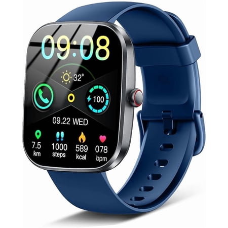Smart Watch for Men Women, 1.91" HD Smartwatch Fits for Android and iPhone, Fitness Tracker with Bluetooth Answer/Make Calls/120+Sports Modes/IP68 Waterproof/Sleep/Pedometer, Perfect Gift