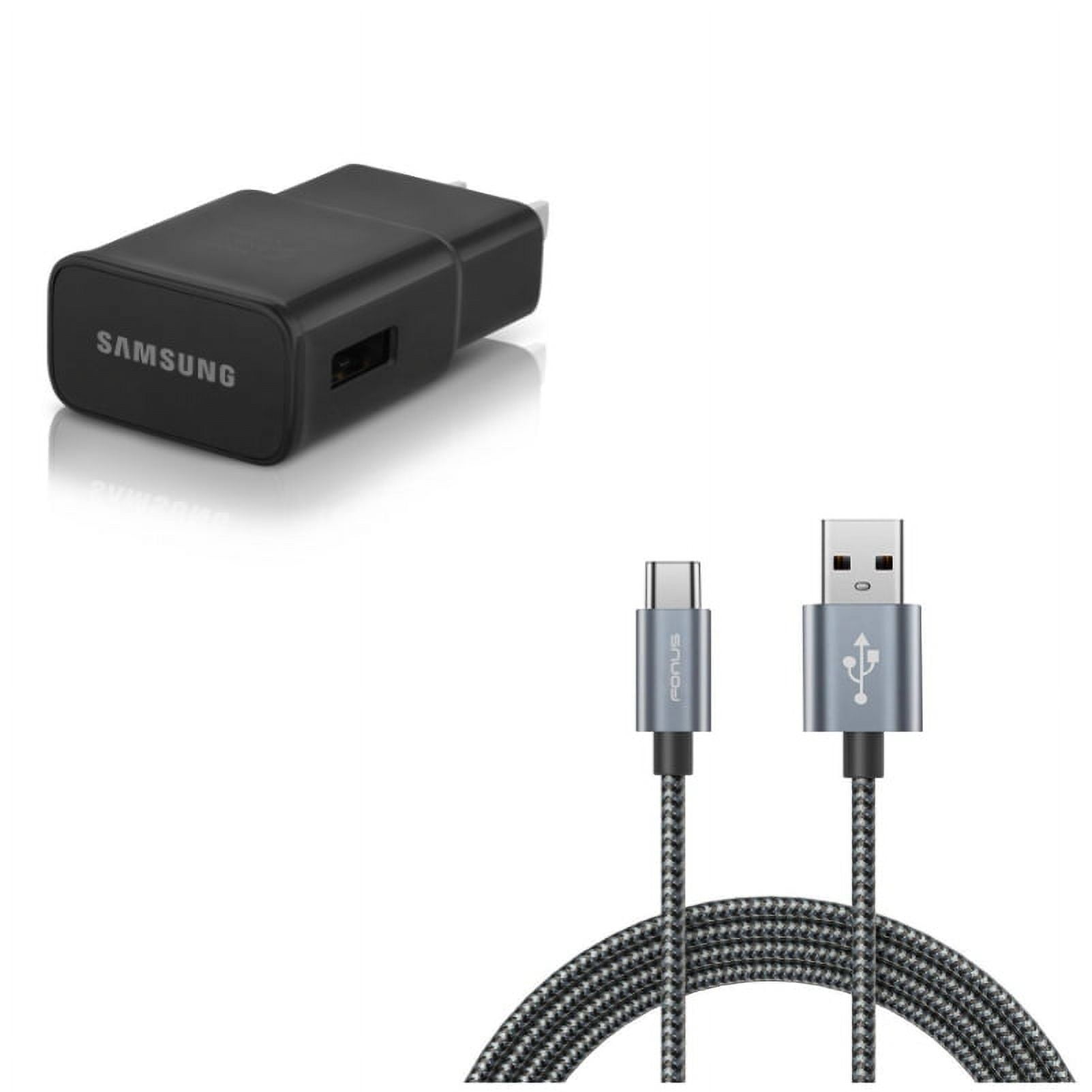USB Adaptive Fast OEM Home Charger w Power Cord Type-C 10ft USB Cable A4A for Samsung Galaxy Tab Active Pro S6 10.5 S5e 10.5 S4 10.5 Note 10 Plus A 10.1 (2019) Fold A20 A10e - Sony Xperia 5