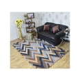 thumbnail image 1 of Tapis Rectangulaire Géométrique en Laine Tufté Main 5 x 8 Pieds, Multi Couleur, 1 of 1