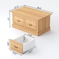 thumbnail image 6 of Swedhaus Modern Coffee Table for Living Room,Multi-functional Wood Center Table with 2 Large Storage Cabinets for Home,Natural Oak, 6 of 8