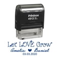 thumbnail image 1 of Printtoo Personalized Blue Self Inking Let Love Grow Stamp Custom Wedding Favor Rubber Stamper-58 x 22 mm, 1 of 6