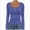 A147-Blue, variant on Womens Henley Style Button Front Ribbed Long Sleeve Top,Fitted Casual Shirt