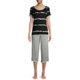 thumbnail image 5 of Secret Treasures Essentials Women's and Women's Plus Crew Neck Sleepwear Top, 5 of 6