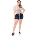 thumbnail image 7 of Made by Olivia Women's Classic Mid Waist Denim Jean Shorts with Pockets, 7 of 7