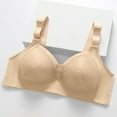 thumbnail image 2 of Bigersell Cotton Bras for Women Plus Size Full-Coverage Wireless Bras Ladies Push up Bra No Underwire Female Padded Bra Style-D35, Female Comfort Strap Soft Lace Padded Bralette Y-2-Beige XXL, 2 of 4