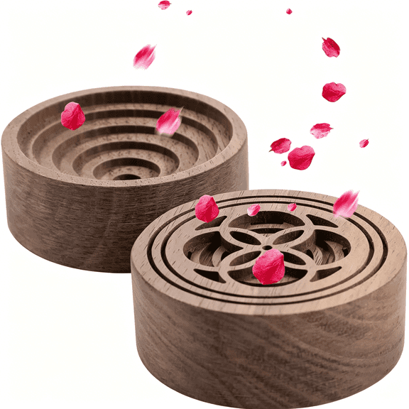 RAGUPEL 2 PCS Wooden Essential Oil Diffuser, Walnut Wood Diffuser, Aromatherapy Diffuser, Small Round Diffuser for Home, Offices, Cars, Yoga Rooms, Sauna Rooms, SPA Centers