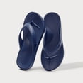 thumbnail image 2 of GPOECD Flip Flops for Men Arch Support Flip Flops Summer Outdoor SlipFlat Feet Soft Sole Casual Beach Sandals for Couples Men Slippers Blue,7, 2 of 5