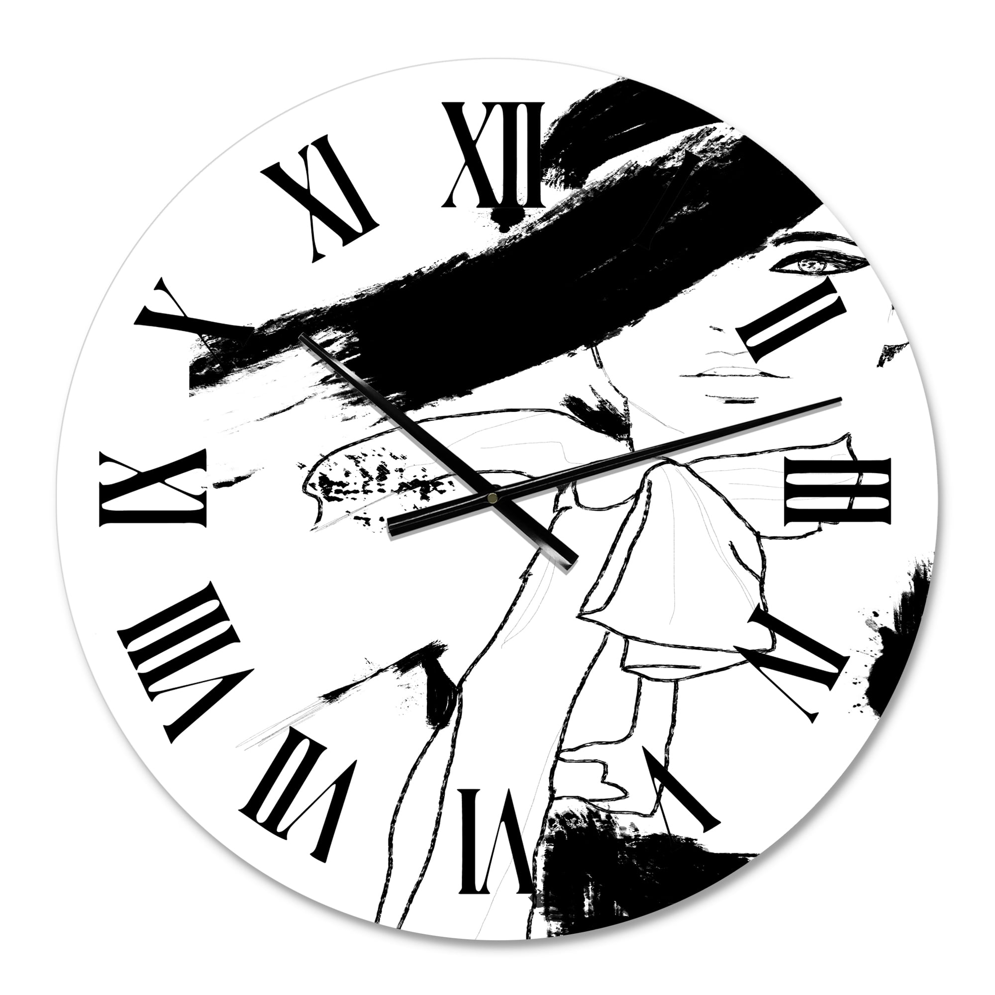 Designart 1 in Quartz Traditional Wall Clock