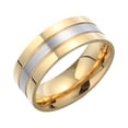 thumbnail image 2 of Minnieouse Anillo de moda con ranuras de titanio y acero, bandas de boda redondas de moda mate, anillos exquisitos, accesorios de ropa, regalos de Accesorios de disfraces Oro 6#, 2 of 6