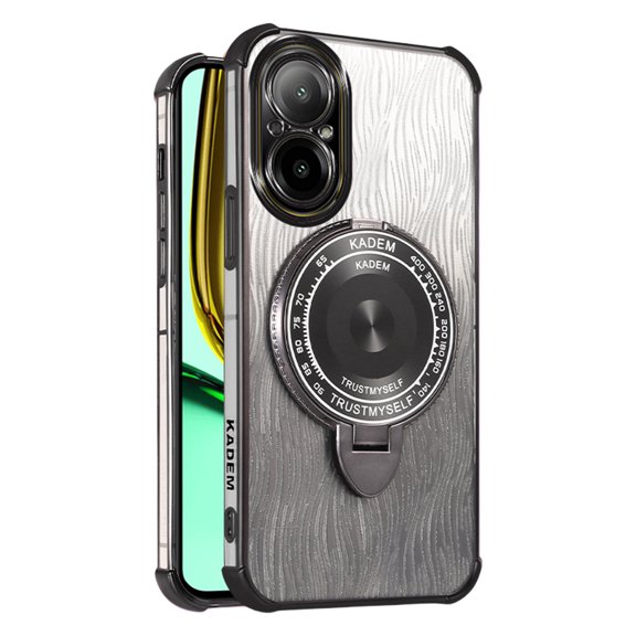 Kickstand Case for Realme C67 4G Cover Soft TPU Silicone Phone Case with Luxury Magnetic Mirror Stand Shell for Women Men Anti-Fall Protective Cover Compatible with Realme C67 4G Case