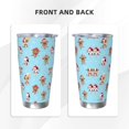 thumbnail image 3 of Fotbe winter cow cute Pattern 20 oz Tumbler Stainless Steel Vacuum Insulated Coffee Ice Cup Double Wall Travel Flask Leak-proof Coffee Cup-Straw Three-piece Set, 3 of 8