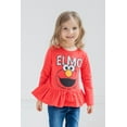 thumbnail image 5 of Sesame Street Elmo Infant Baby Girls 2 Pack Peplum Long Sleeve T-Shirts Infant to Little Kid, 5 of 5