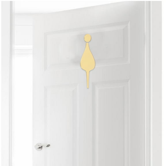 LOLIPPYY Employees Only Sign Acrylic Restroom Signs Golden 2Pcs for Public Spaces