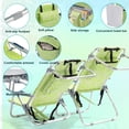 thumbnail image 2 of Ktaxon Low Backpack Beach Chair, 5-Position Protable  Beach Chair, Light-Weight Foldable Camping Chair with Back Storage Bag & Cooler Pouch and Side Bags for Beach Poolside (Yellow-Green Print), 2 of 8