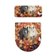 thumbnail image 4 of HELLHERO Toilet Lid Covers Set Maple Leaf Horse Pattern Pack of 2 Adjustable for Bathroom Home Fits All Toilet Shapes Toilet Seat Lid Cover, 4 of 7