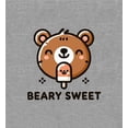 thumbnail image 4 of Beary Sweet Youth Heather Gray Crew Neck Short Sleeve Tee-Medium, 4 of 4