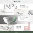 DOWAN Ceramic Classic White Large Bowls Set of 2, 22OZ Serving Bowls